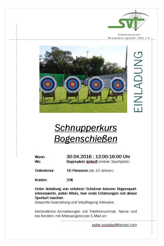 Schnupperkurs 20160430